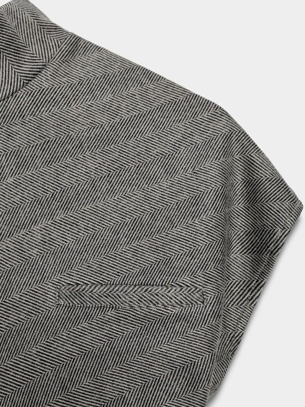 HERRINGBONE MIDI DRESS - Picture 8 of 9